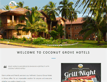 Tablet Screenshot of coconutgrovehotelsghana.com